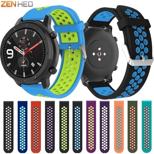 20mm Silicone Strap For Xiaomi Huami Amazfit GTR 42mm Smart Watch Band For Huami Amazfit Bip BIT Lite Youth Watchband