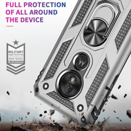Magnet Metal Armor Shockproof Phone Case For Motorola Moto G8 Plus G7 Power G7 Play E5 E6+ One Zoom Action Z4 P40 Power Cover