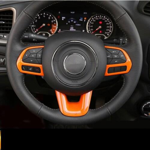 Steering Wheel right and left Buttons Decorated Frame For Jeep Compass 2017 18 2019 Renegade 2016 17 18 19 AAA287