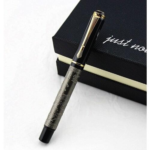 Creative Chinese Baoer Design Golden Clip Roller Ballpoint Pen Metal Office School Stationery Writing Ball Pens Gifts Supplies