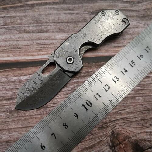 SR 5CR13 stainless steel retro folding knife camping mountaineering high hardness life-saving knife self-defense tool collection