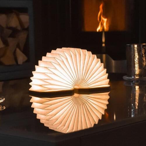 Foldable Accordion Light LED Table Lamp USB Rechargeable Dimmer Switch Desk Lamps For Bedside Reading Indoor Decoration Lighting