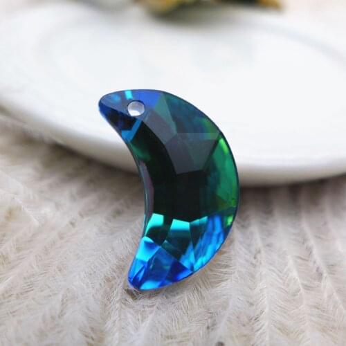 Diy Jewelry Accessories Moon 20Mm Crystal Pendant Glass Ornament Christmas Wedding Car Pendant Home Decoration