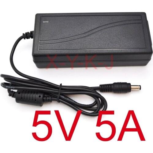 10PCS 5V5A High quality IC solutions AC 100V-240V DC 5V 5A Switch power supply, 25W LED adapter, DC plug 5.5mm*2.1-2.5mm