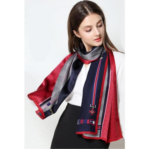 2020 Luxury Brand Women Scarves Designer Silk Pashmina Shawls Foulard Femme Long Bandana Hijab Scarf Spain Bufanda Mujer New