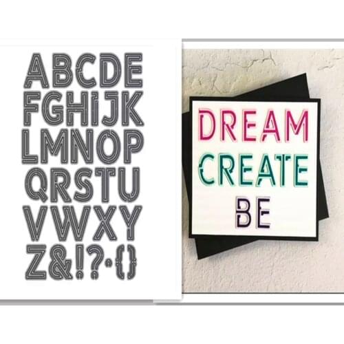 26 English letters Metal Cutting Dies for DIY Scrapbooking Album Paper Cards Decorative Crafts Embossing Die Cuts