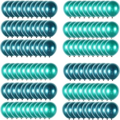 30pcs 10inch double-layer blue peacock green latex balloons wedding decoration birthday party holiday decoration baby shower