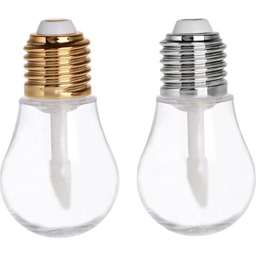 5pcs Cute Light Bulb Shape Lip Gloss Bottles Lip Glaze Tube Empty Lipgloss Tube Packaging Material Makeup Diy Lip Glaze B62893