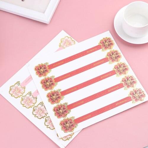 50Pcs "Hand Made" Sealing Sticker Packaging Sticker Label Baking Gift Sticker