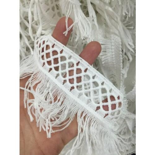 72yards Fringe Tassel Lace Venice Embroidered Applique Motif Trim wide:6cm