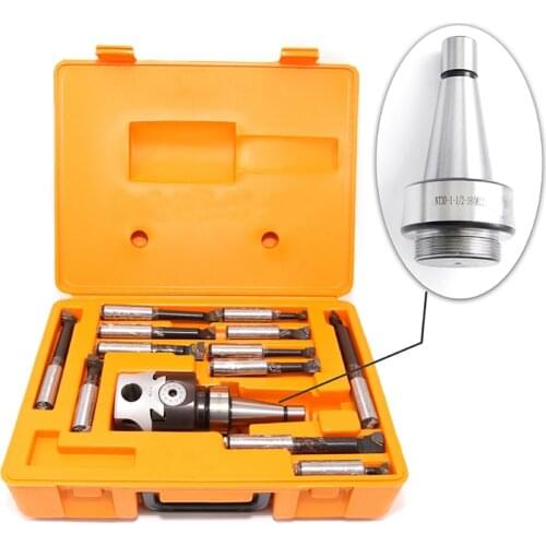NT30 M12 thread Arbor F1 -12 50mm boring head and 9pcs 12mm boring bars, boring head set boring tool
