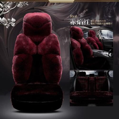 Car Seat Cover Fur Fabric Cloth Keep Warm Front/Rear Vehicle Cushion Not Moves Universal Non-Slide For Audi Q7 E2 X45