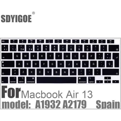 Spanish Laptop Keyboard Cover For Macbook Air 13 Silicone Protective film keyboard case Air13 2020 A1932 A2179 laptop skin