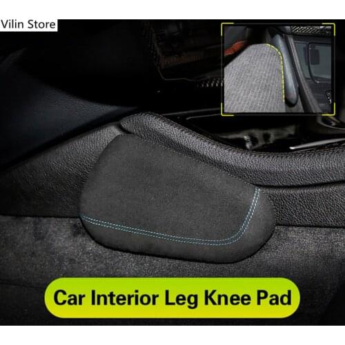 For BMW Mercedes Audi Volkswagen Ford Focus Renault Car Accessories Interior Leather Leg Cushion Knee Pad Car Styling