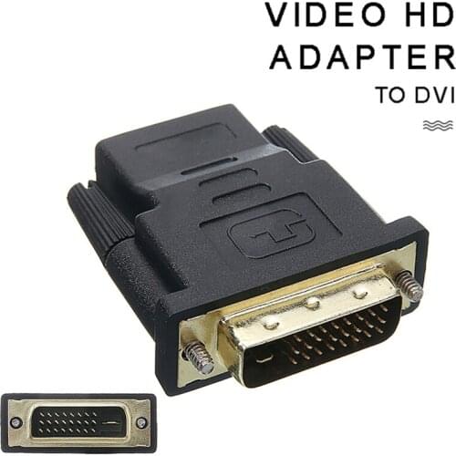 For HDTV Projector DVD 1pc DVI-D Male To Female Adapter Durable Gold-plated Adapters Connector Pohiks