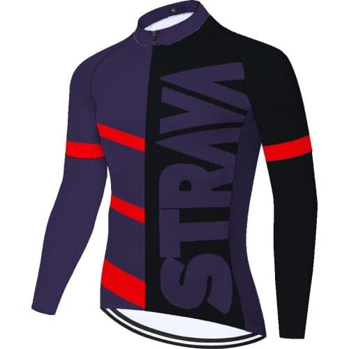 STRAVA Autumn/Spring Cycling Jersey Long Sleeve Bike Shirt Bicycle MTB Jerseys for men maillot ciclismo hombre verano 2020