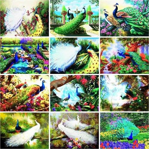 Evershine 5D DIY Diamond Painting Peacock Full Square Mosaic Diamond Embroidery Animals Picture Of Rhinestones Home Decoration