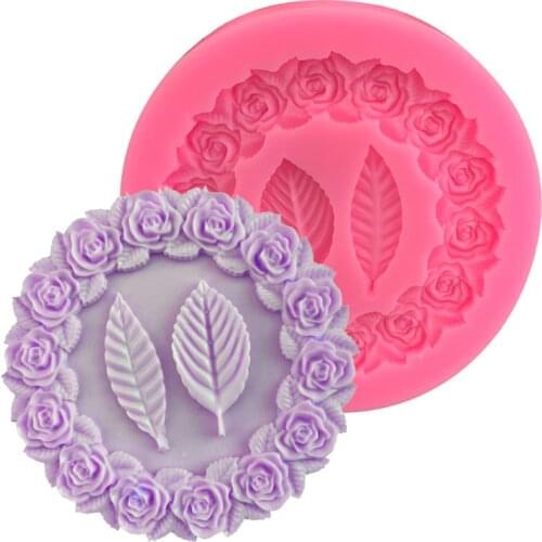Leaf garland modeling silica gel mold soap mold DIY gypsum mold ornament chocolate sugar baking cake mold
