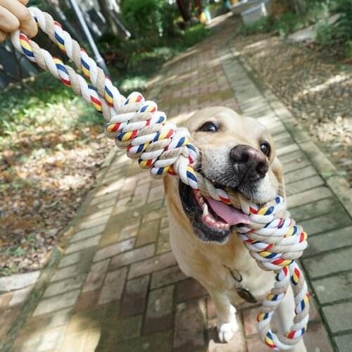 60CM Pets Toys Bite Molar Tooth Rope Dog Toy for Large Dogs Toys Golden Retriever Chewing Teeth Big Toys