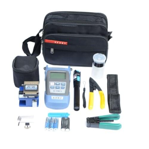 FTTH fiber Cold connection tool power meter visual fault locator fiber cleaver optical fiber tool kits free shipping