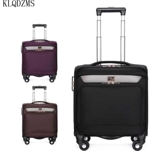 KLQDZMS men business rolling luggage spinner on wheels women travel suitcase 18inch carry on trolley box