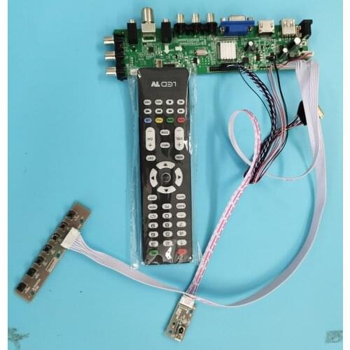 Kit For B156RW01 V3/B156RW01 V0 remote HDMI VGA AV LED USB TV controller board digital 1600X900 DVB-T DVB-T2 Signal 15.6" 40pin