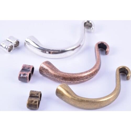 KONMAY 5 Sets9x5mm Half Cuff Bangle Clasp for Bracelet Wrapping ------CLP1304