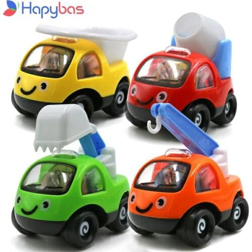 Super Cute Mini Cartoon Cars Engineering vehicles Random Color warrior car combination Toys Lovely Gift for Baby Boys and Girls