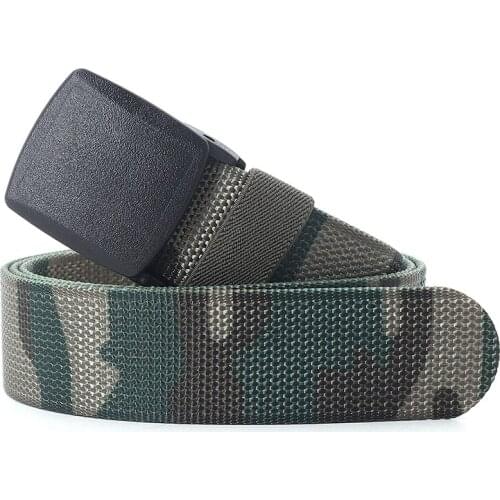 Mens Casual Nylon Belt Lightweight Quick Release Anti-allergic Security Door Plastic Steel POM Fashion Ladies Jeans Belt