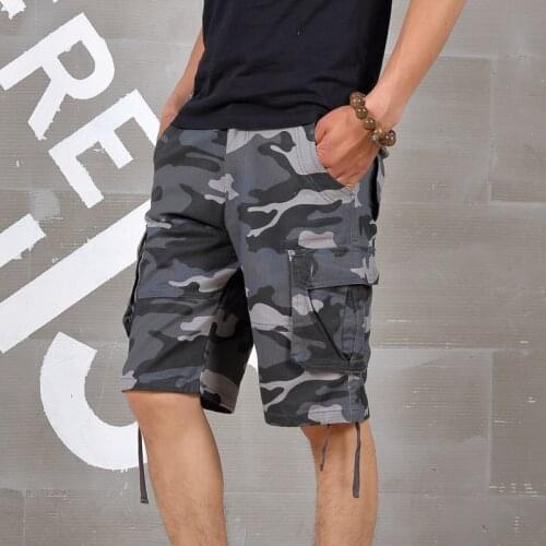 2018 New Summer Camouflage Cargo Shorts Men Loose Mens Plus Size Military Trousers Casual Short Pants
