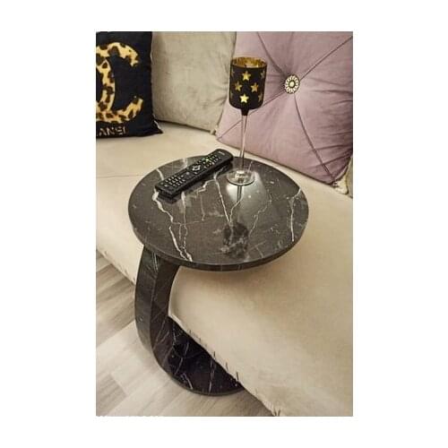 New Modern Wheel C Coffee table Sofa-Serving Stand Side-Zigon Coffee table Black Marble Pattern coffe table table basse