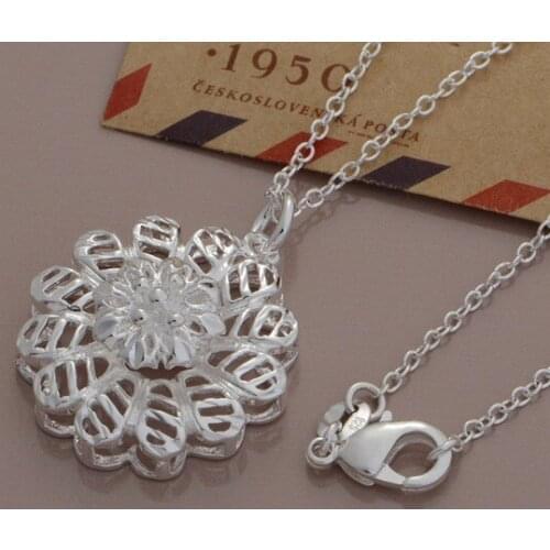 Wholesale High quality silver plated Fashion jewelry chains necklace pendant WN-1067