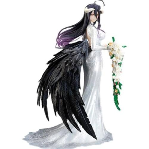 Overlord The Bones of The Sin Domain Will Be King Albedo Anime Action Figure Wed Dress Sexy Girl PVC Collection Model Dolls Gift