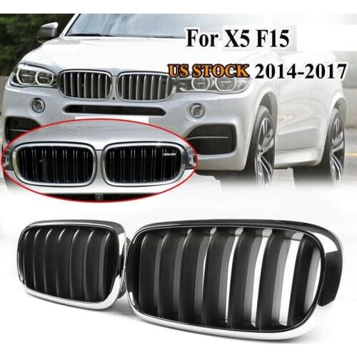 Car Front Kidney Grille Chrome&Black for-BMW X5 X6 F15 F16 F85 F86 M Sport 2013-2017 51117294485 51117294486