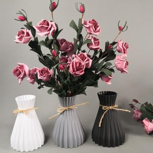 Plastic Vase Dried Flower Basket Holder Craft DIY Home Office Party Decoration
