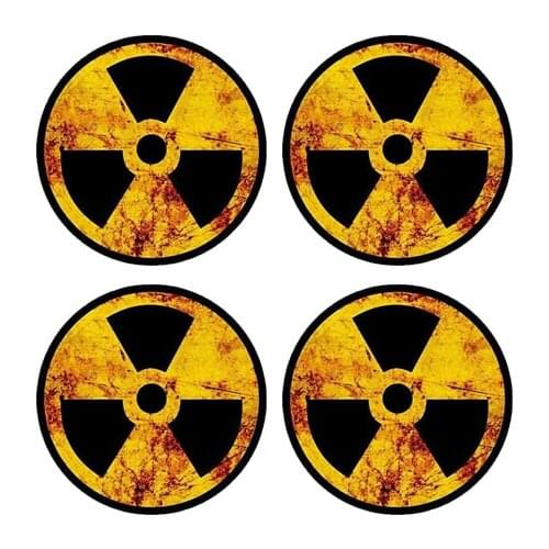 Warning Car Sticker Radioactive Nuclear Radiation Rustic Symbol Sticker for Auto Laptop Bumper Decal PVC Vinyl Cover Scratches