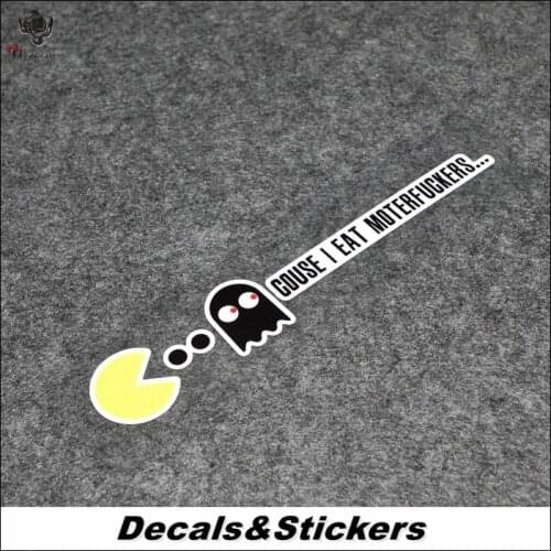 NO.L162 Funny Pac-Man 3M Reflective Modified Stickers Car Glass Waterproof MOTO GP Decals Racing Motorcycle Motocross
