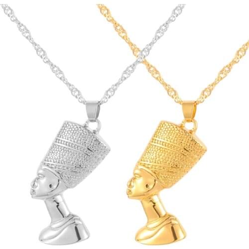 Unisex Egyptian Pharaoh Necklace For Women Men Gold Hip-hop Chain Jewelry Punk Stainless Steel Rock Mystery Jewerly African Gift