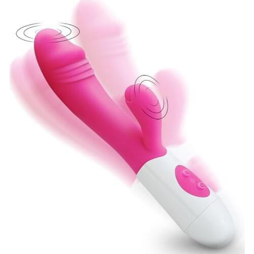 G Spot Dildo Rabbit Vibrator for Women Dual Vibration Silicone Waterproof Female Vagina Clitoris Anal Massager Sex Toys Shop