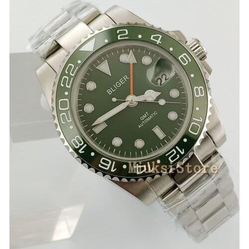 40mm green GMT Wristwatch Luminous nouvelle automatic mens mode faux chronographe Classique pour Cristaux Montres montre Cadea