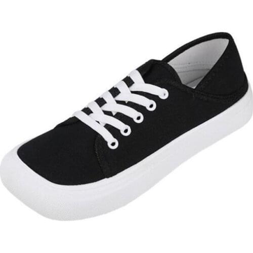 New womens sneakers fashion cloth square head lace soft sole flat heel lightweight and comfortable casual shoes for women