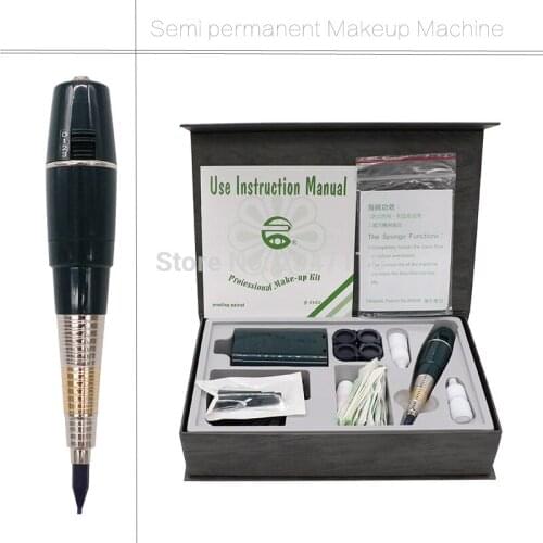 1 set Permanent MakeUp Machine kit For Microblading Eyebrow with micro Needles Ink tattoo Power Supply Tattoo gun Tattoo Kit
