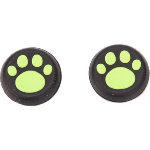 2PCS Silicone Thumb Stick Grips Caps Cute Puppy Foot Print Cover Case Switch Caps Accessories