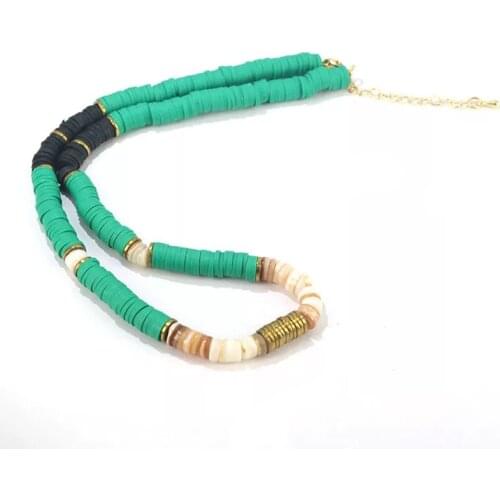 2020 creative design green silicone necklace handmade natural stone silicone stitching for women exquisite choker gift wholesale
