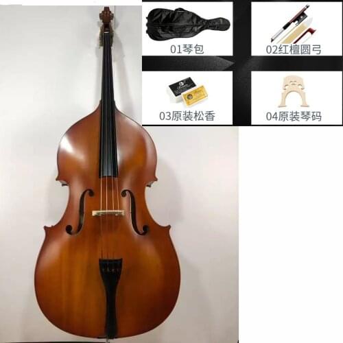 4 Strings 3/4Upright Double Bass Popular Wood Hand made Upright Bass with all Accessories Contrabass