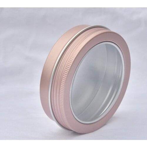 50pcs 100g Empty Cosmetic Aluminum Jars Rose Gold Personal Care Cream Mask Soap Packaging Container Pots