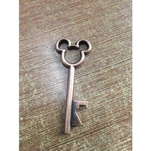 500pcs/lot 2017 New Design Creative Wedding Favors Party Gifts Silver Mouse Skeleton Key Beer Bottle Opener SL7021