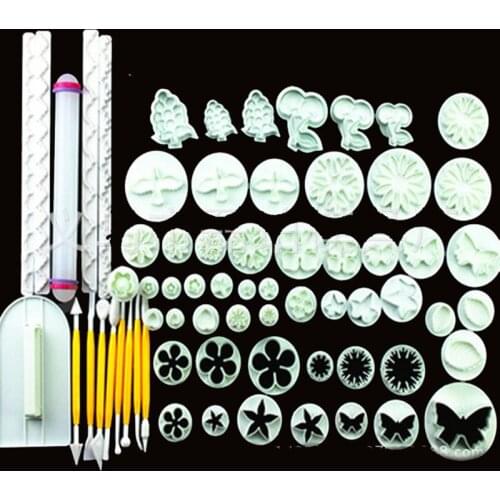 68PCS Cake Decorating Tools Plastic biscuit mold Turn sugar Cake Tool Set Kitchen Accessories Cake molds Baking Confeitaria set