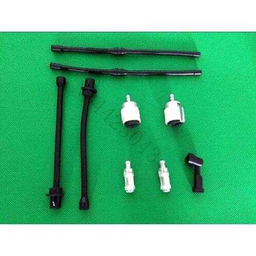 9PCS Tool Parts Chain Saw Fuel Pipe Oil Pipe Fuel Oil Filter For 52cc 58cc Chainsaw Spare Parts Hose Set 4500/5200/5800