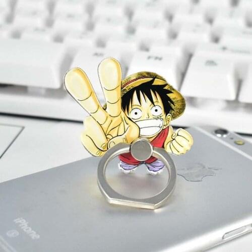 Acrylic Mobile Phone Stand Holder Anime Finger Ring Smartphone Cartoon One Piece Holder Stand For All Phone